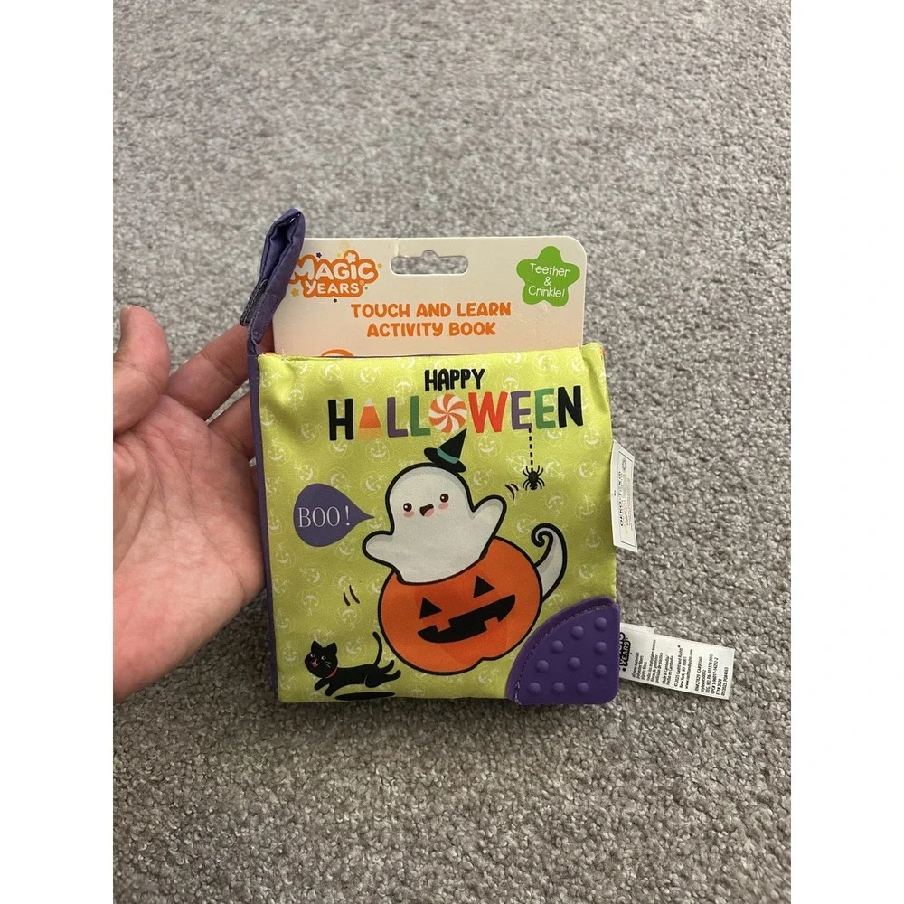 Magic Years Activity Book Baby OS Green New Halloween Ghost Teether Crinkle Toy‎